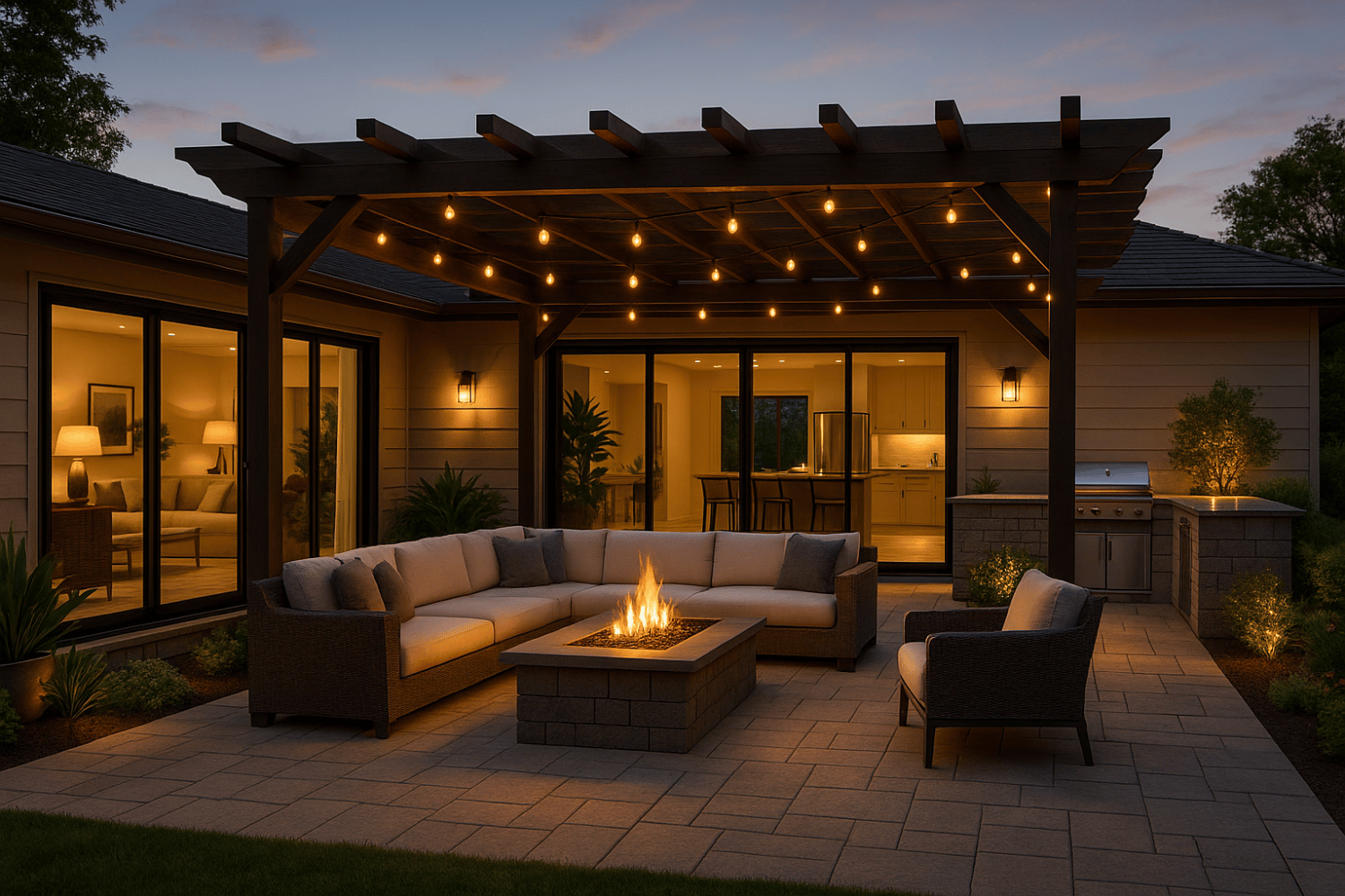 An outdoor living space that extends a home's footprint.